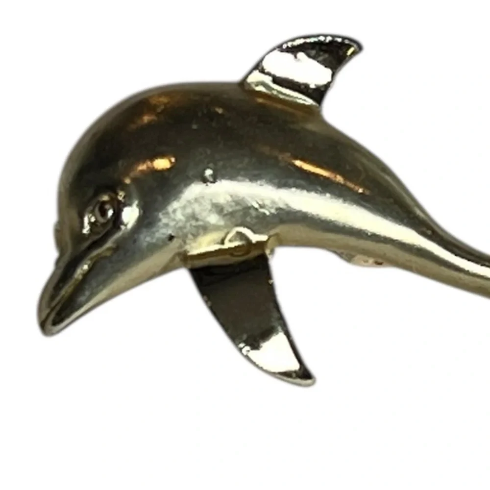 Vintage Gerry’s Silver-tone Dolphin Lapel Pin Brooch